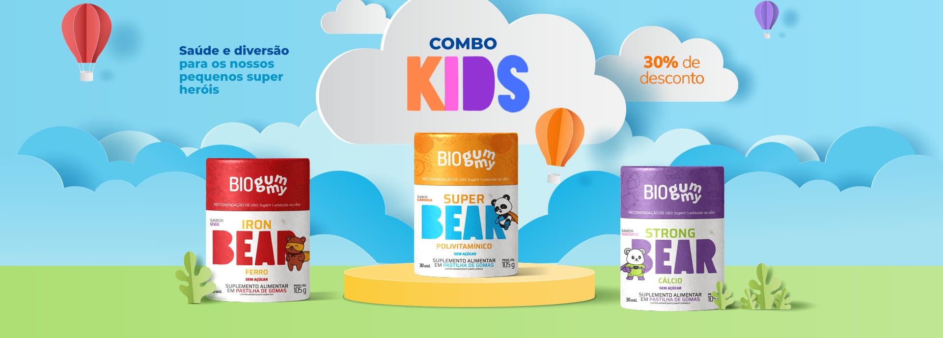 Banner Biogummy Combo Kids Banner Biogummy Combo Kids